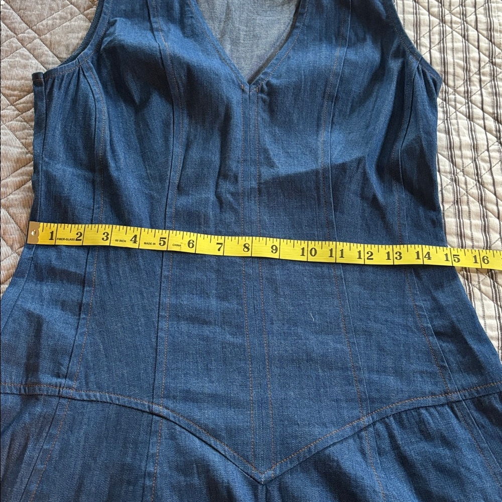 Current Air Los Angeles Seamed Denim Dress - Size Small Midi Dress - Picture 16 of 16